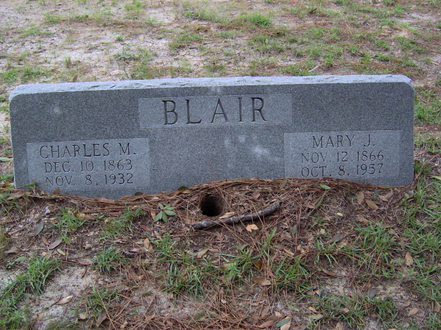 Headstone for Blair, Charles M.